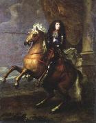 Charles Lebrun equestrian portrait of louis xlv oil on canvas